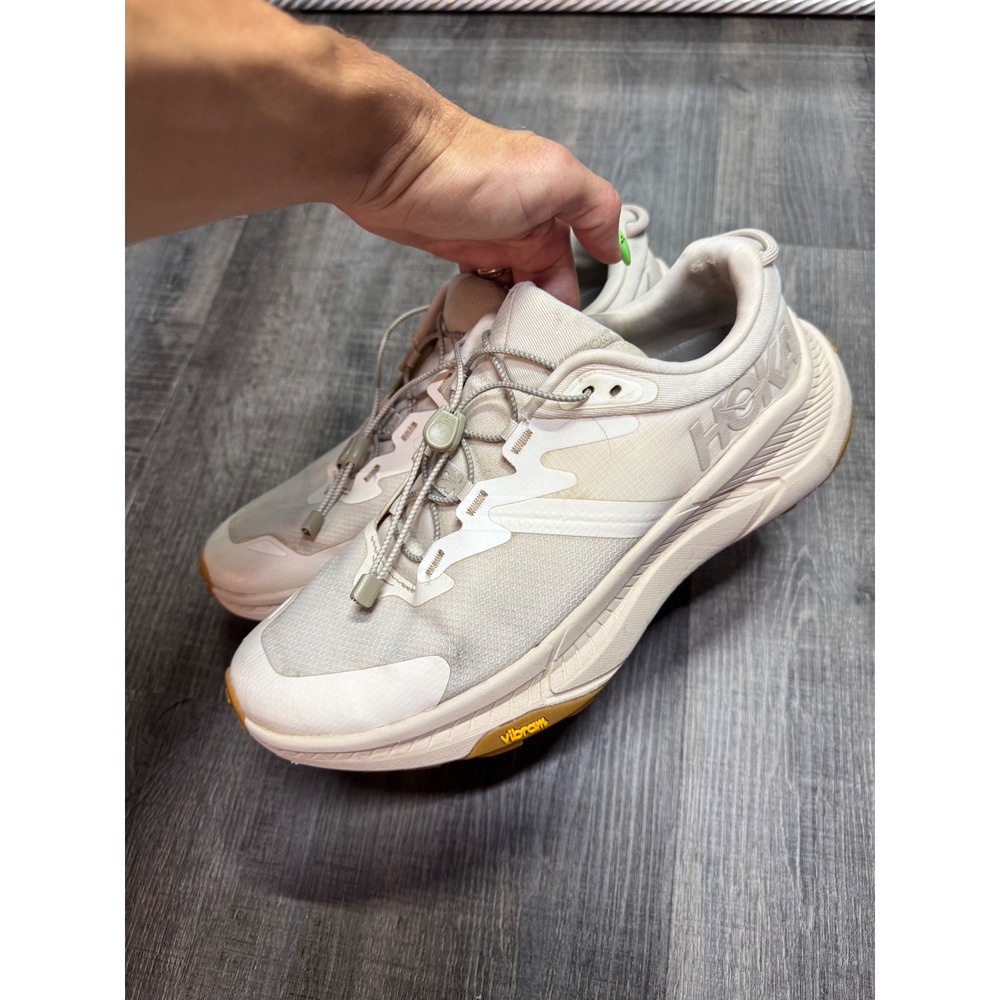 Hoka Transport Walking Shoes Eggnog White Vibram Cordura Womens Sneaker